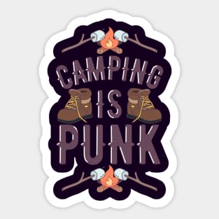 Camping is Punk Sticker